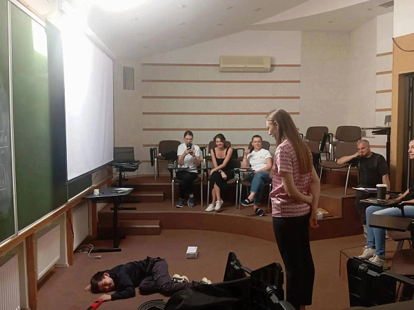 Занятие по первой помощи для команды «Красавицы Калининского района Санкт-Петербурга»